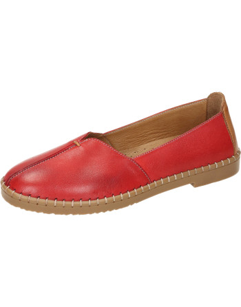 Buty damskie wsuwane Manitu normalna tęgość kolor: czerwony