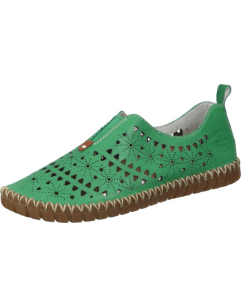 Buty damskie wsuwane Rieker Tęgość F 1/2 kolor: zielony