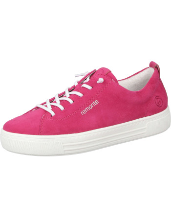 Buty damskie sznurowane Remonte Tęgość G kolor: różowy
