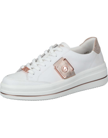 Buty damskie sznurowane Remonte Tęgość G kolor: biały