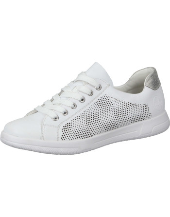 Buty damskie sznurowane Rieker Tęgość F 1/2 kolor: biały