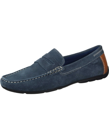 Buty męskie wsuwane Manitu normalna tęgość kolor: niebieski